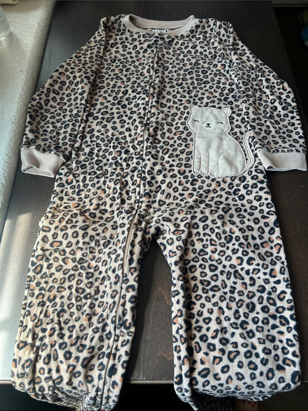 Carter's  Leopard Print Sleep Sack with Kitty Applique